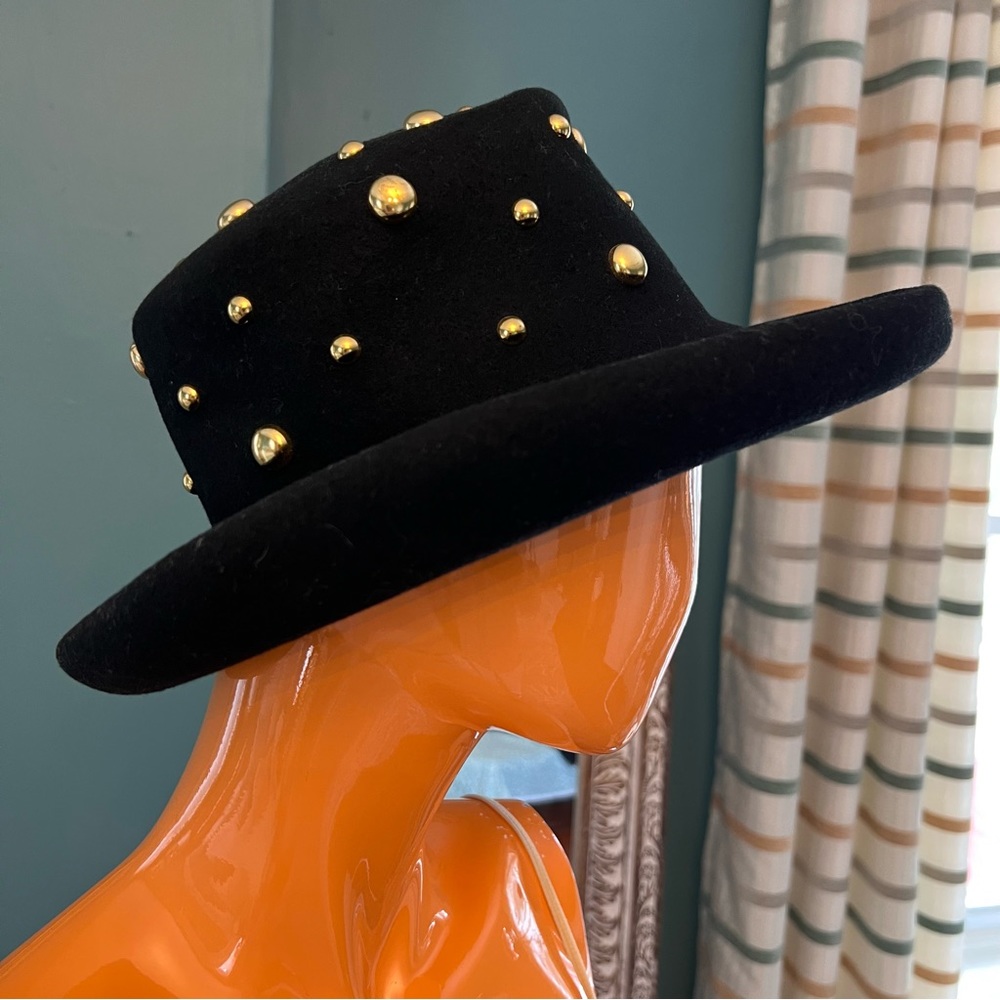 BOLLMAN 80s Doeskin Felt Studded Hat